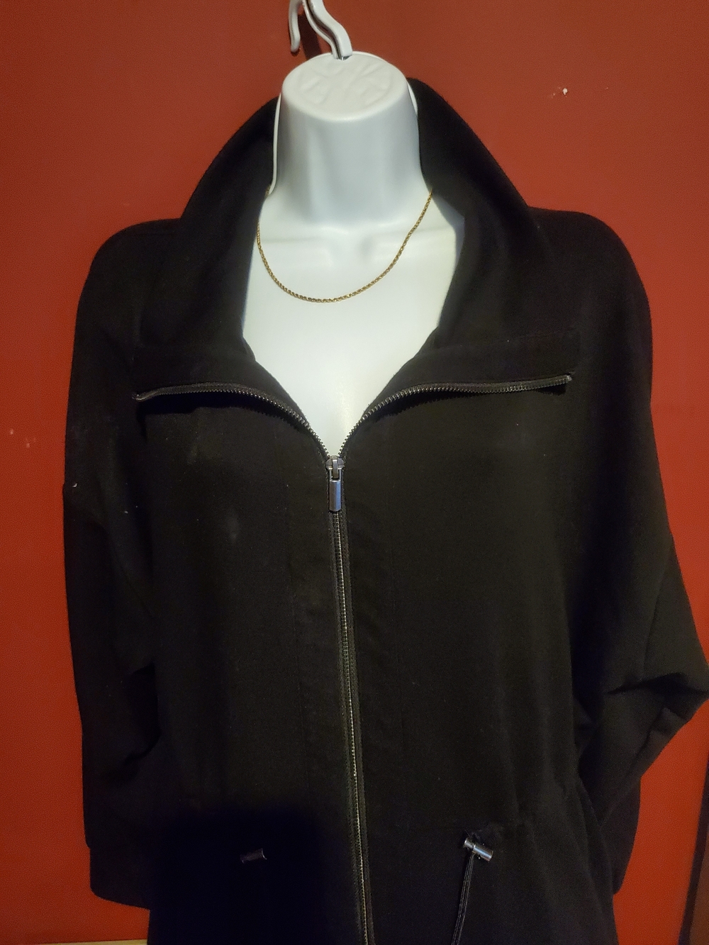 Scoop Black Zip-Front Women's Jacket